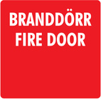 DEKAL BRANDDÖRR/FIRE DOOR