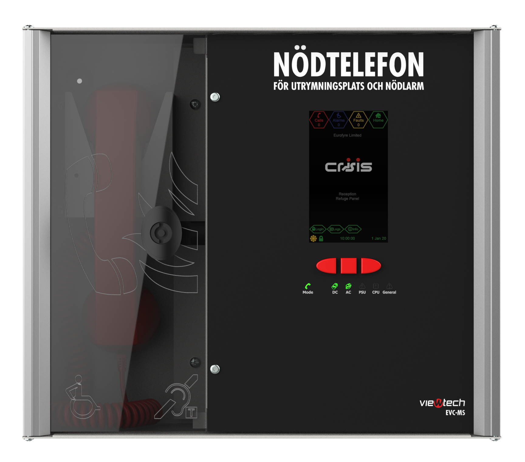 EVC Nödtelefon Kontrollpanel Nätverk