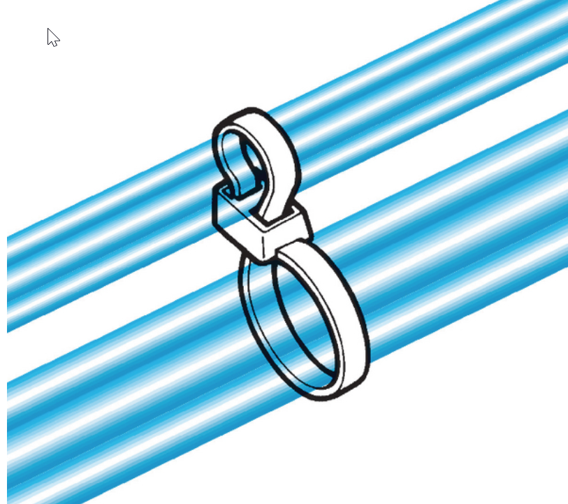 Buntband dubbla öglor