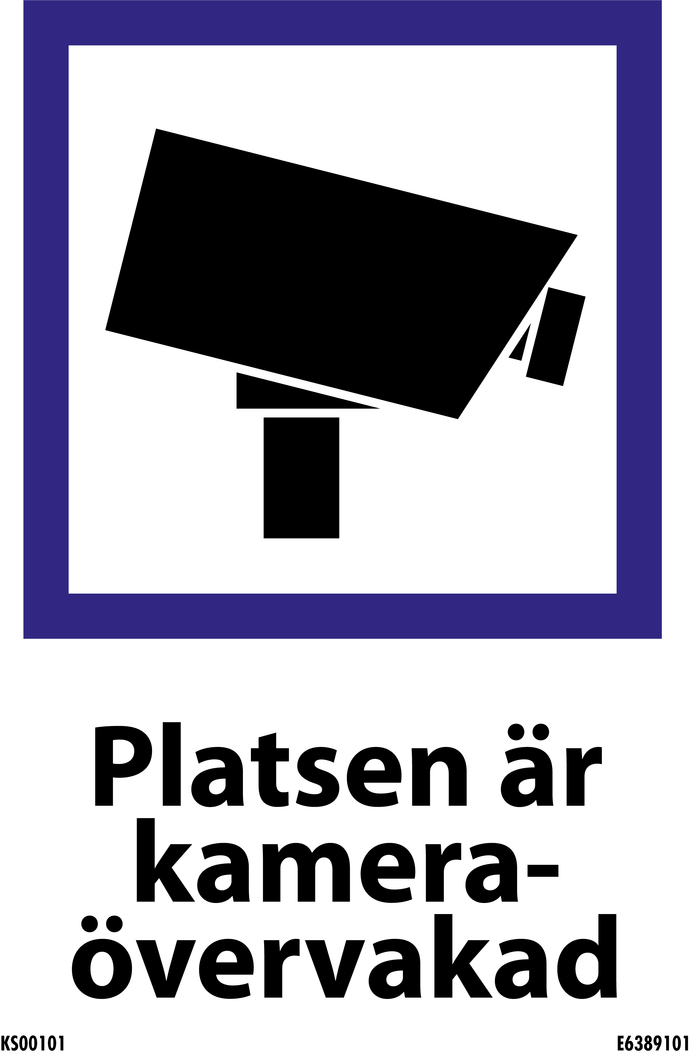 Skylt Kameraövervakning 200x300