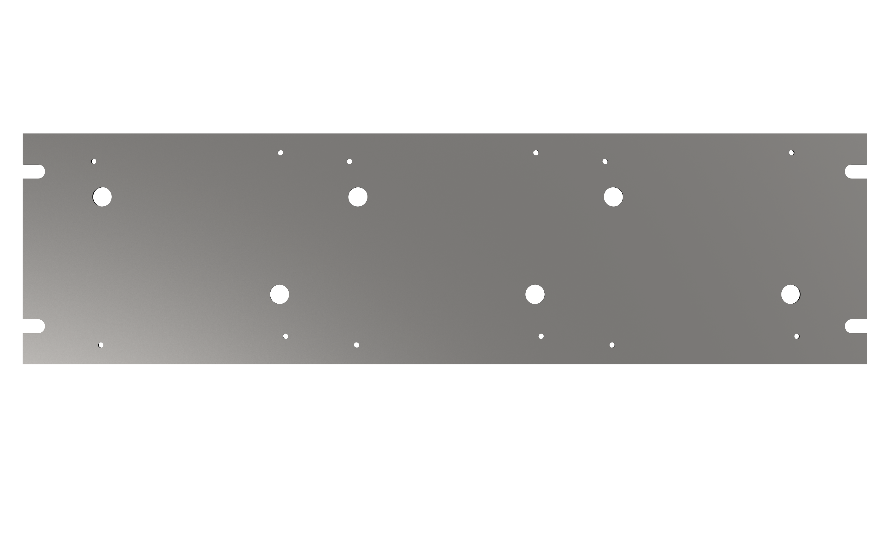 Montageplåt för larmdonssplitter 19" Rack