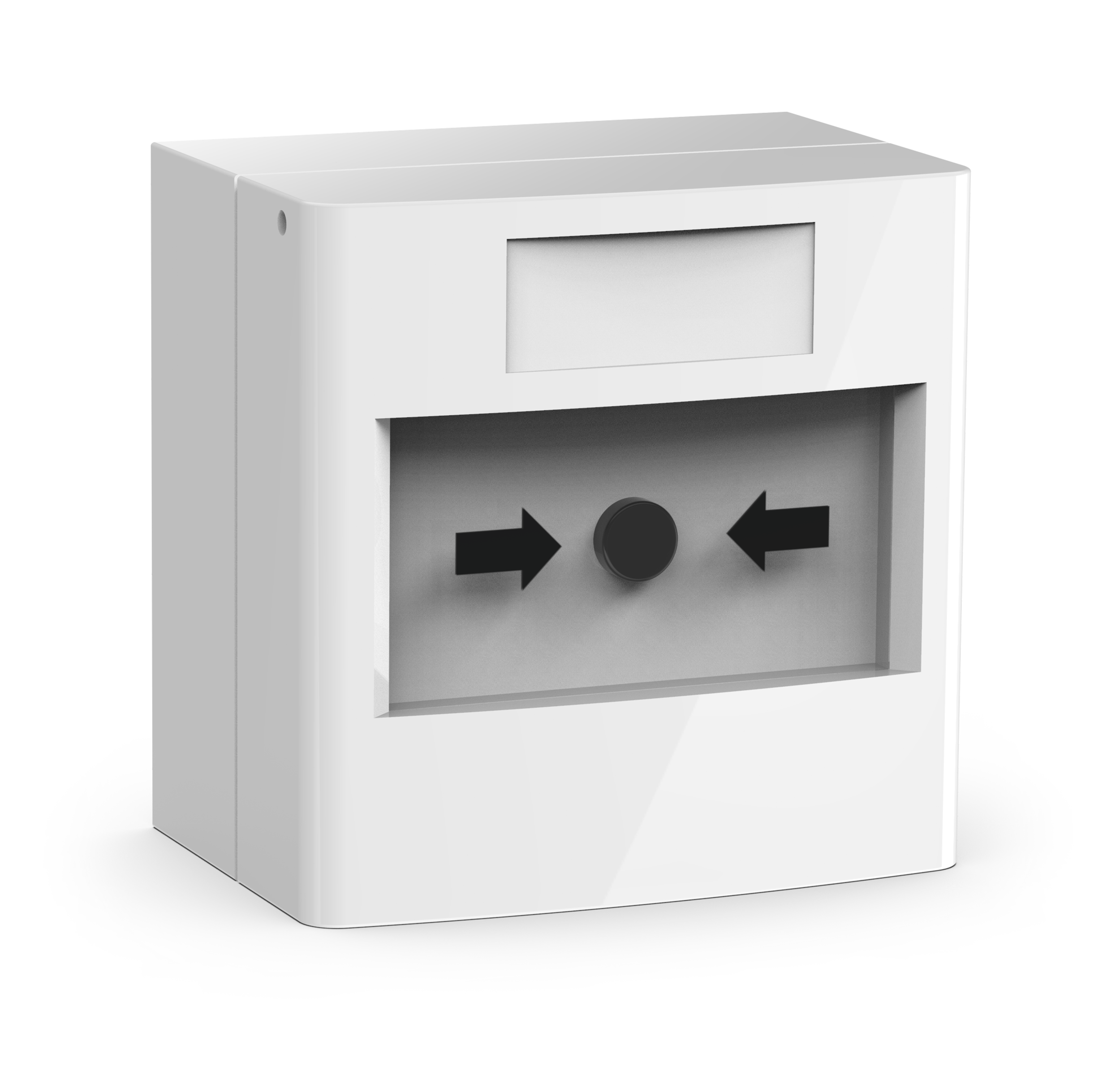 Larmknapp Vit 2xNO/NC