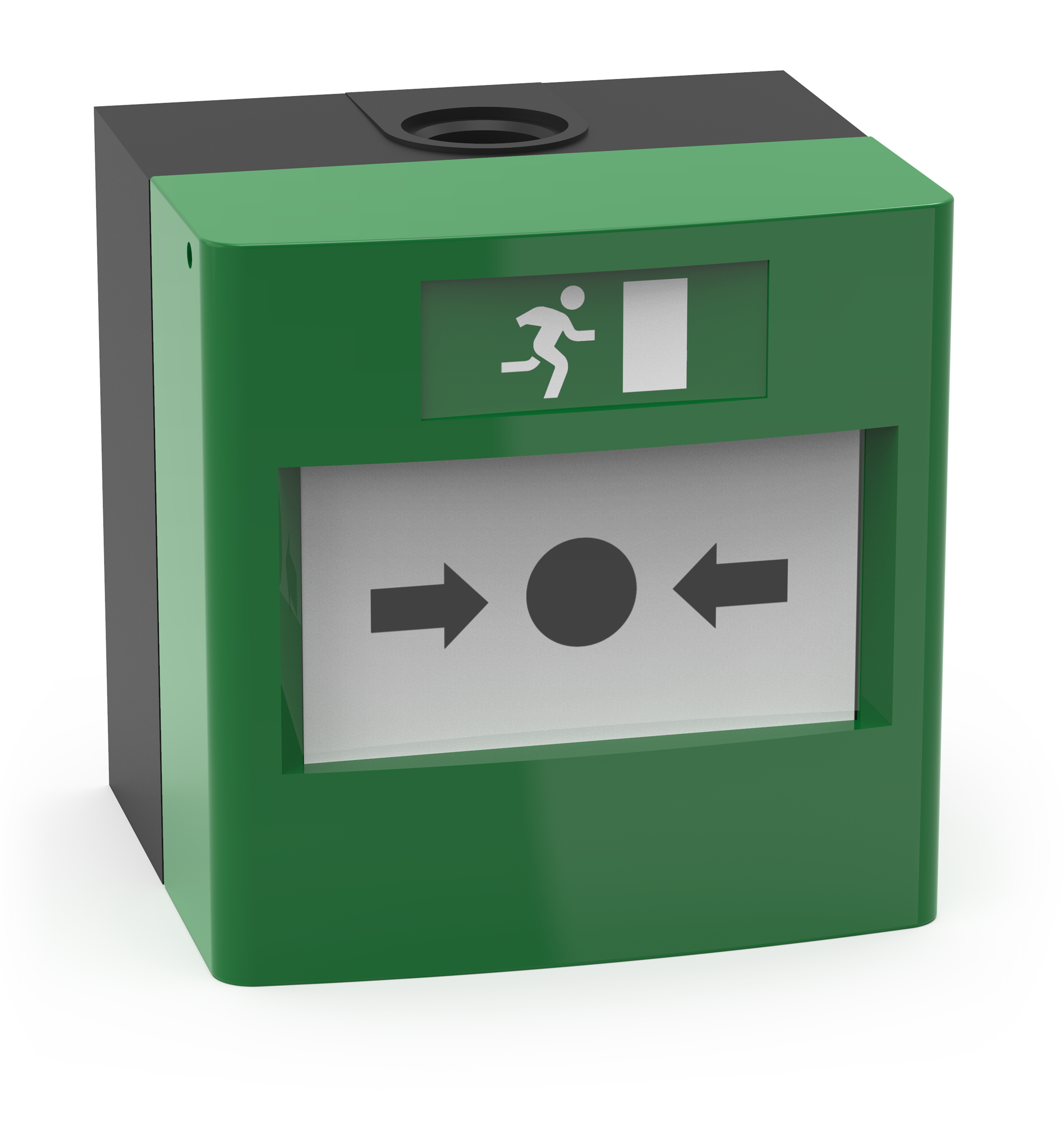 Larmknapp IP67 Grön 2xNO/NC