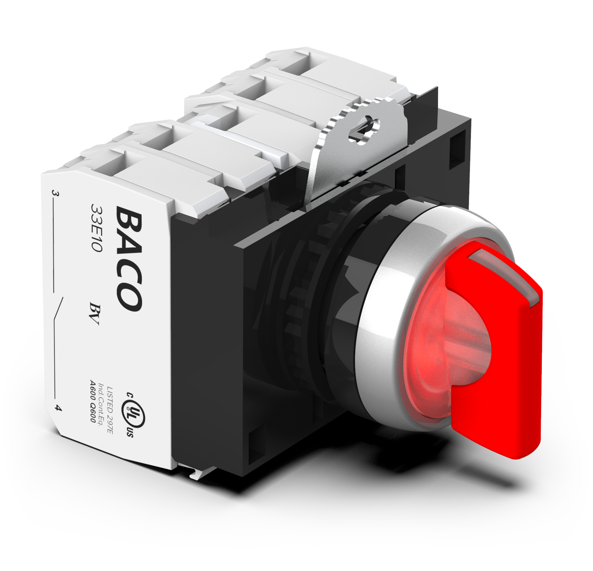 Vred m. LED 1-0-2 fast 4xNO