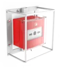 Skyddsgaller för larmknapp vit