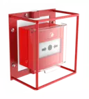 Skyddsgaller för larmknapp röd