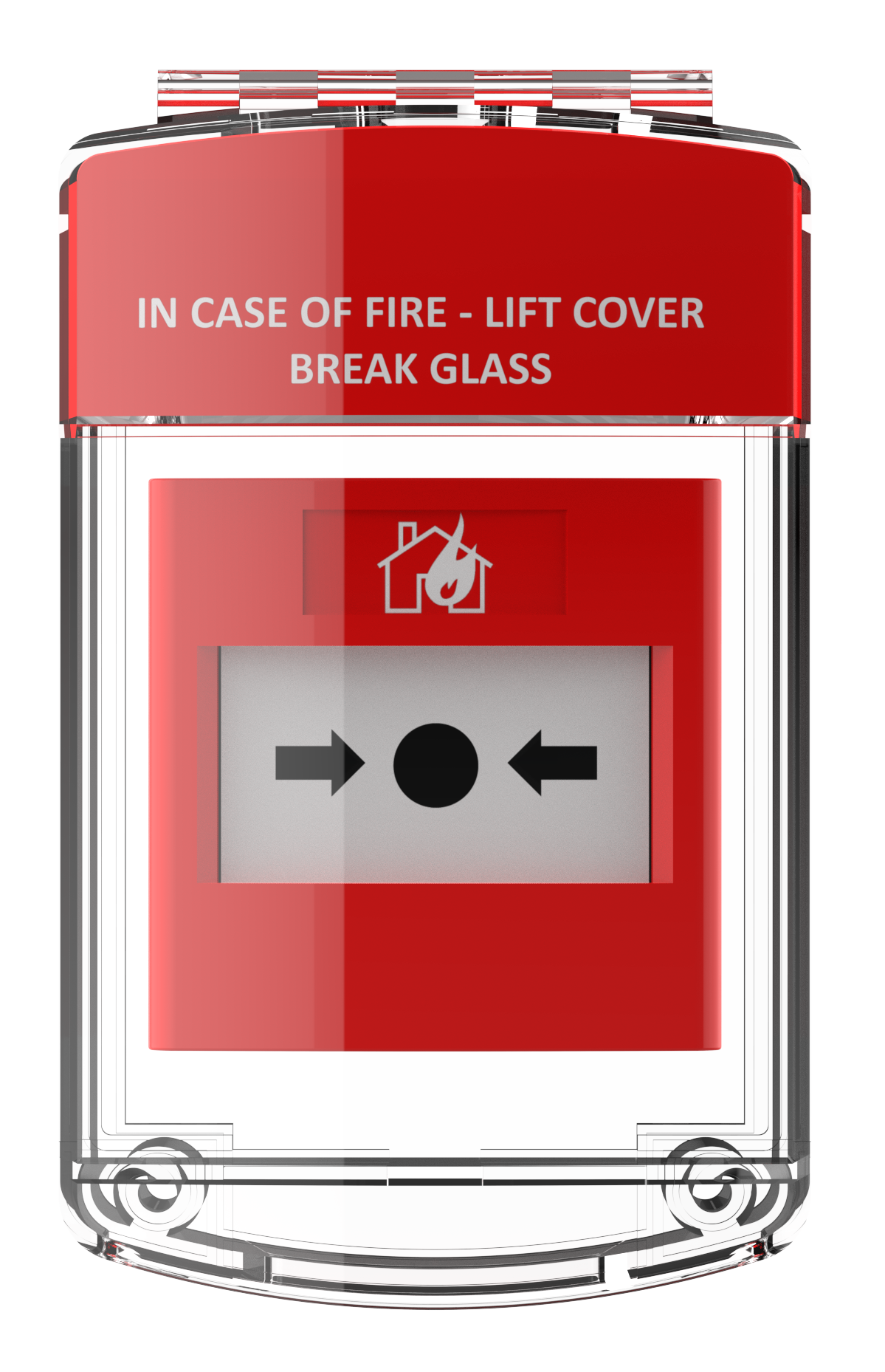 Skyddshuv utan siren för larmknapp