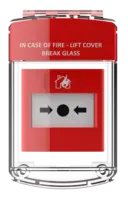 Skyddshuv utan siren för larmknapp