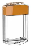 Skyddshuv för Larmknapp Orange