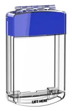 Skyddshuv med Siren för Larmknapp Blå