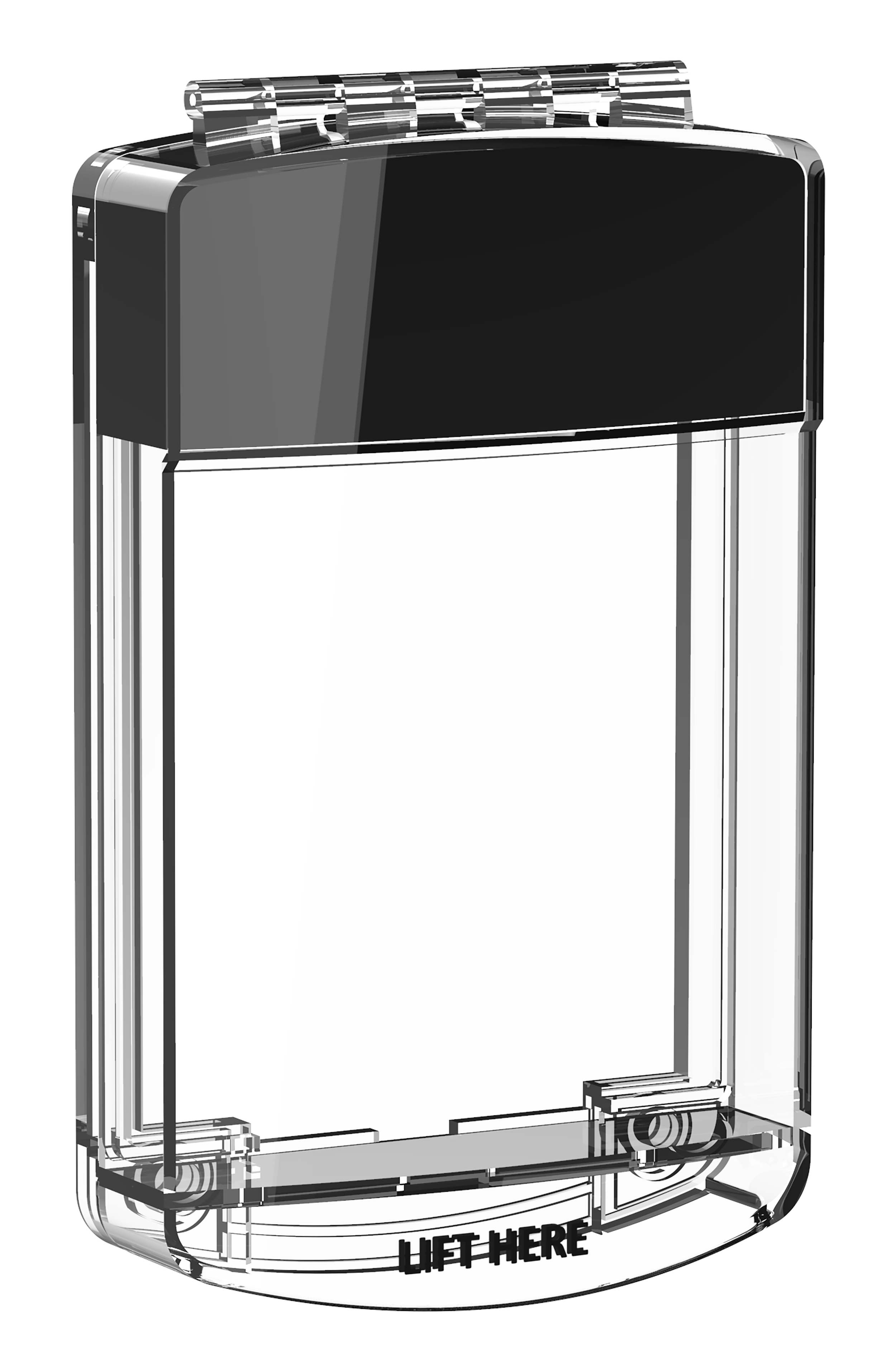 Skyddshuv med Siren för Larmknapp Svart