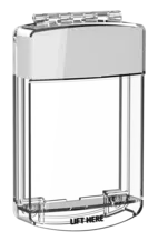 Skyddshuv med Siren för Larmknapp Vit