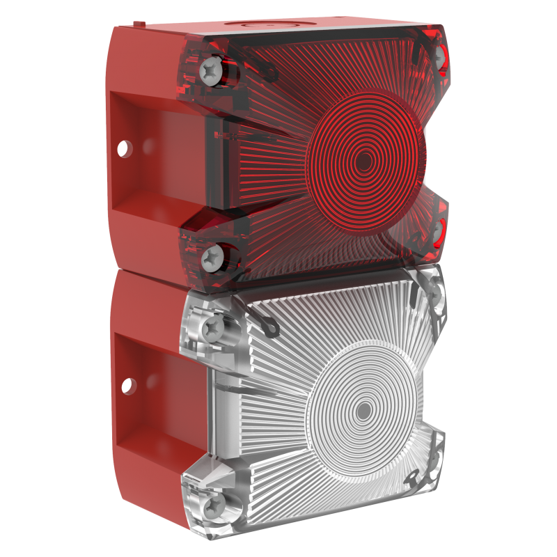 Växlande blixtljus Röd / Vit EN54-23