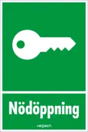 Skylt - Nödöppning 100x150