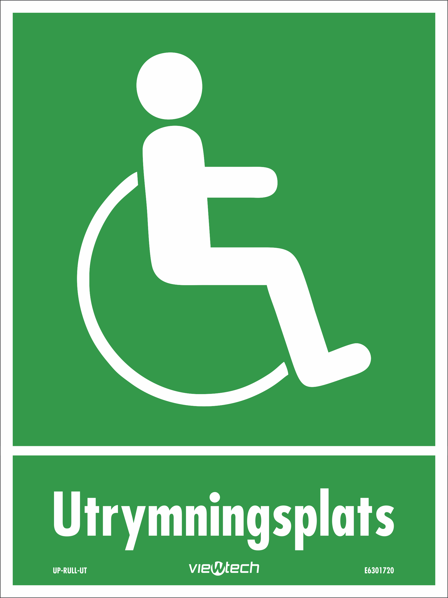 Skylt - Utrymningsplats 150x200