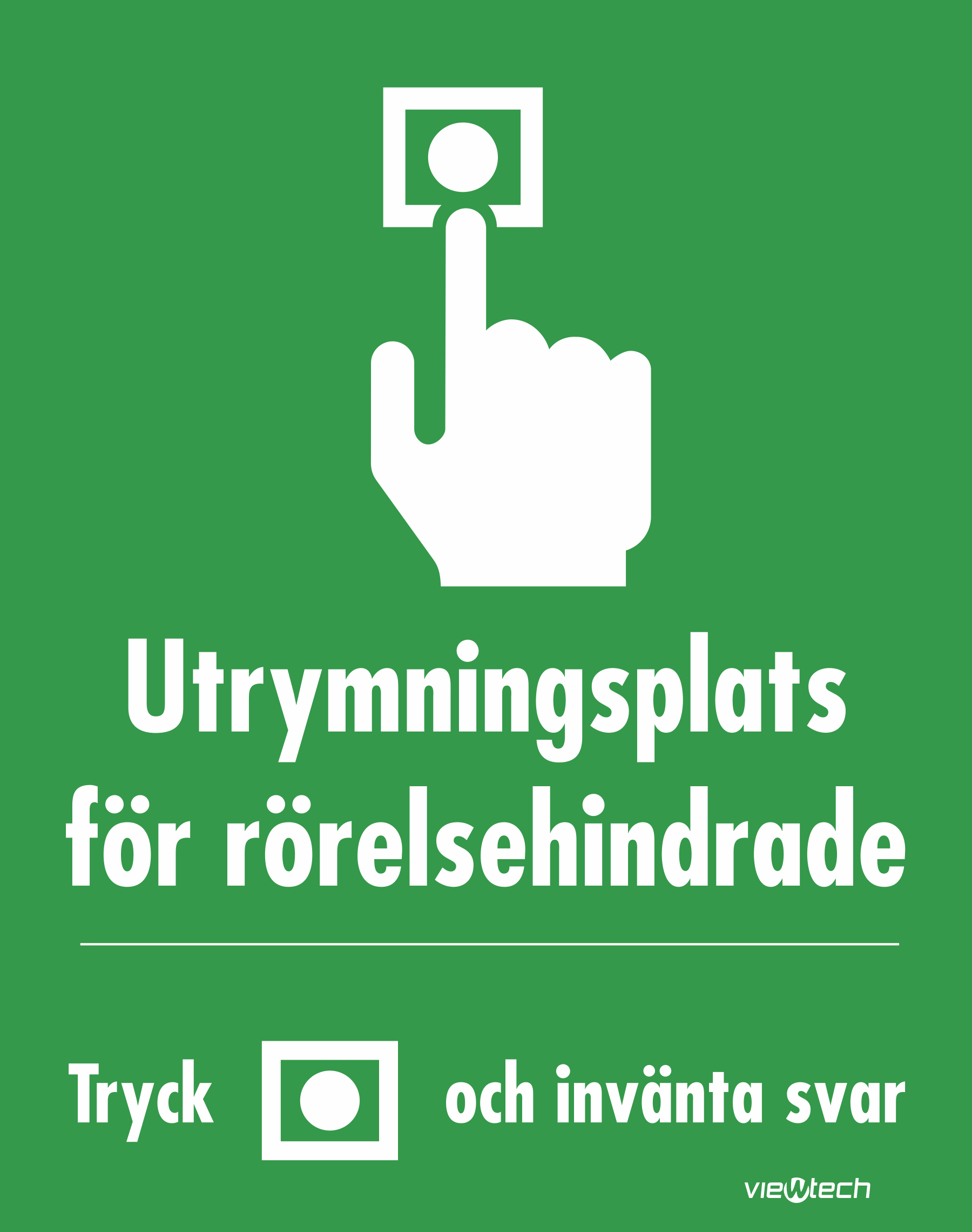Skylt - Utrymningsplats för rörelsehindrade 150x190