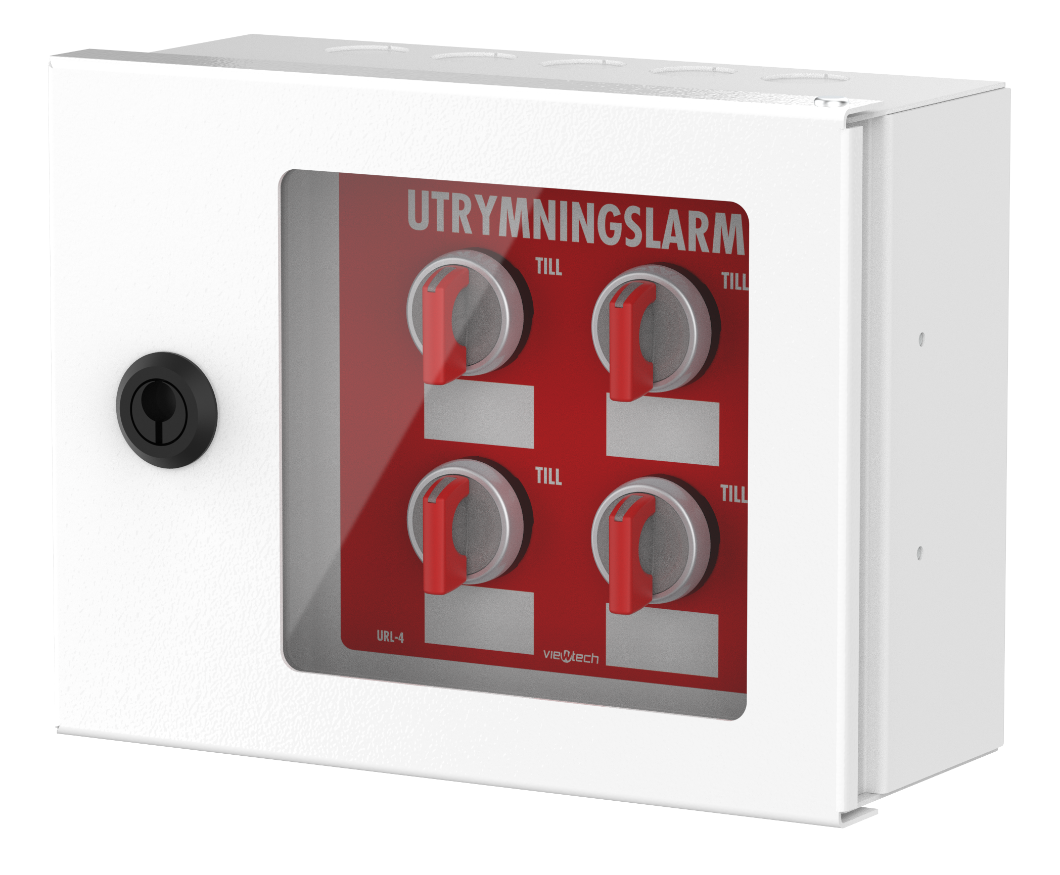 Manöverskåp för utrymningslarm 4 sektioner