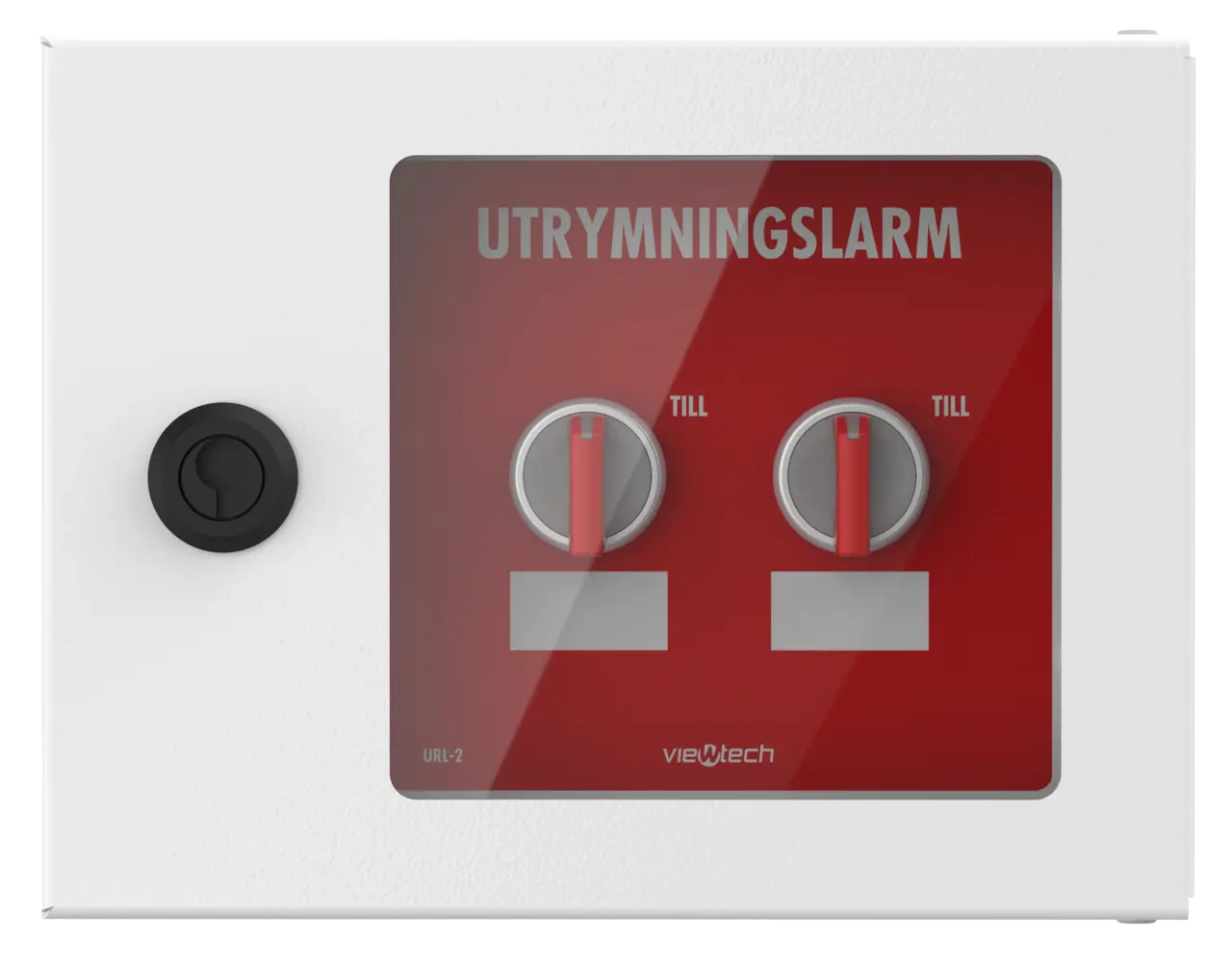 Manöverskåp för utrymningslarm 2 sektioner