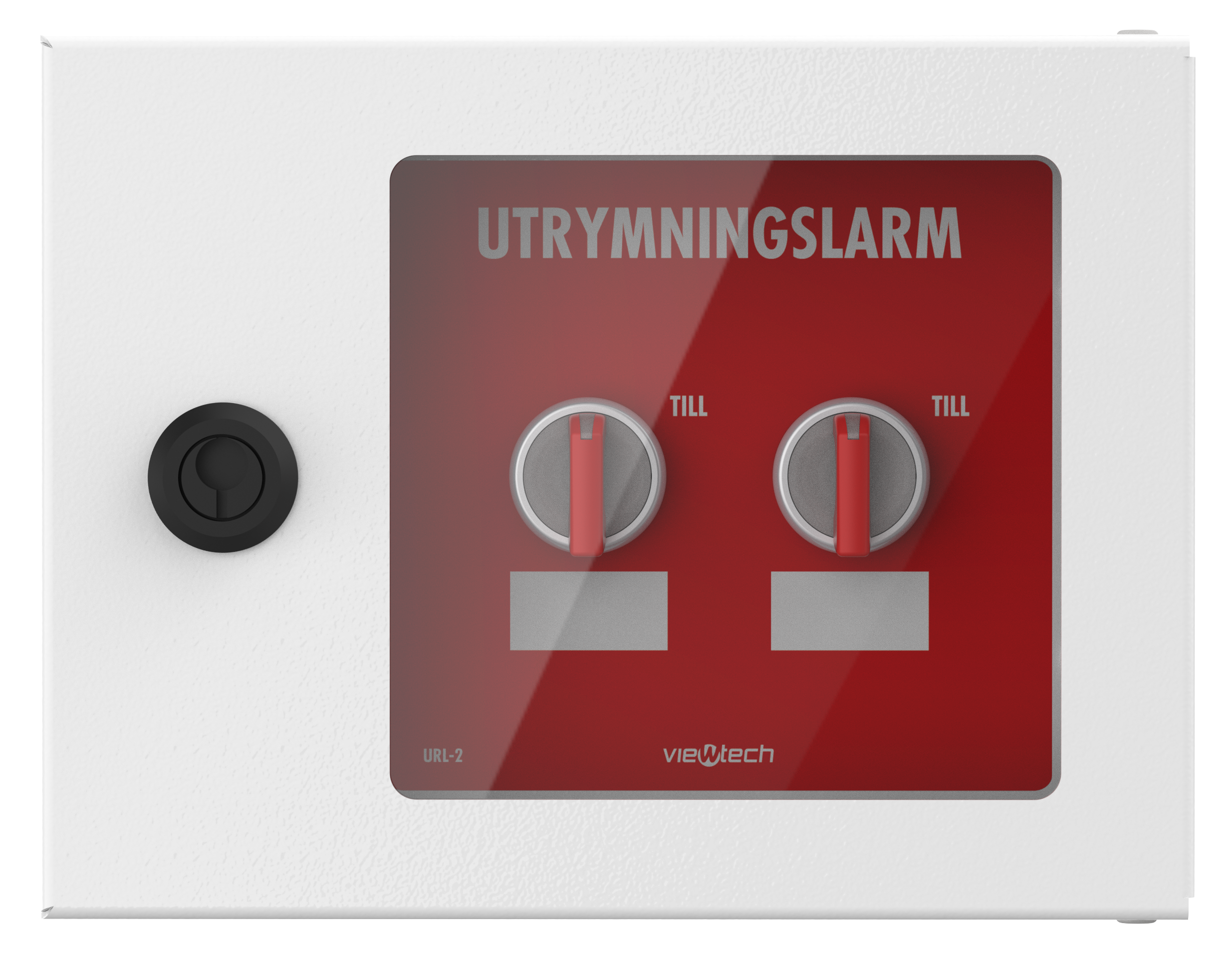 Manöverskåp för utrymningslarm 2 sektioner