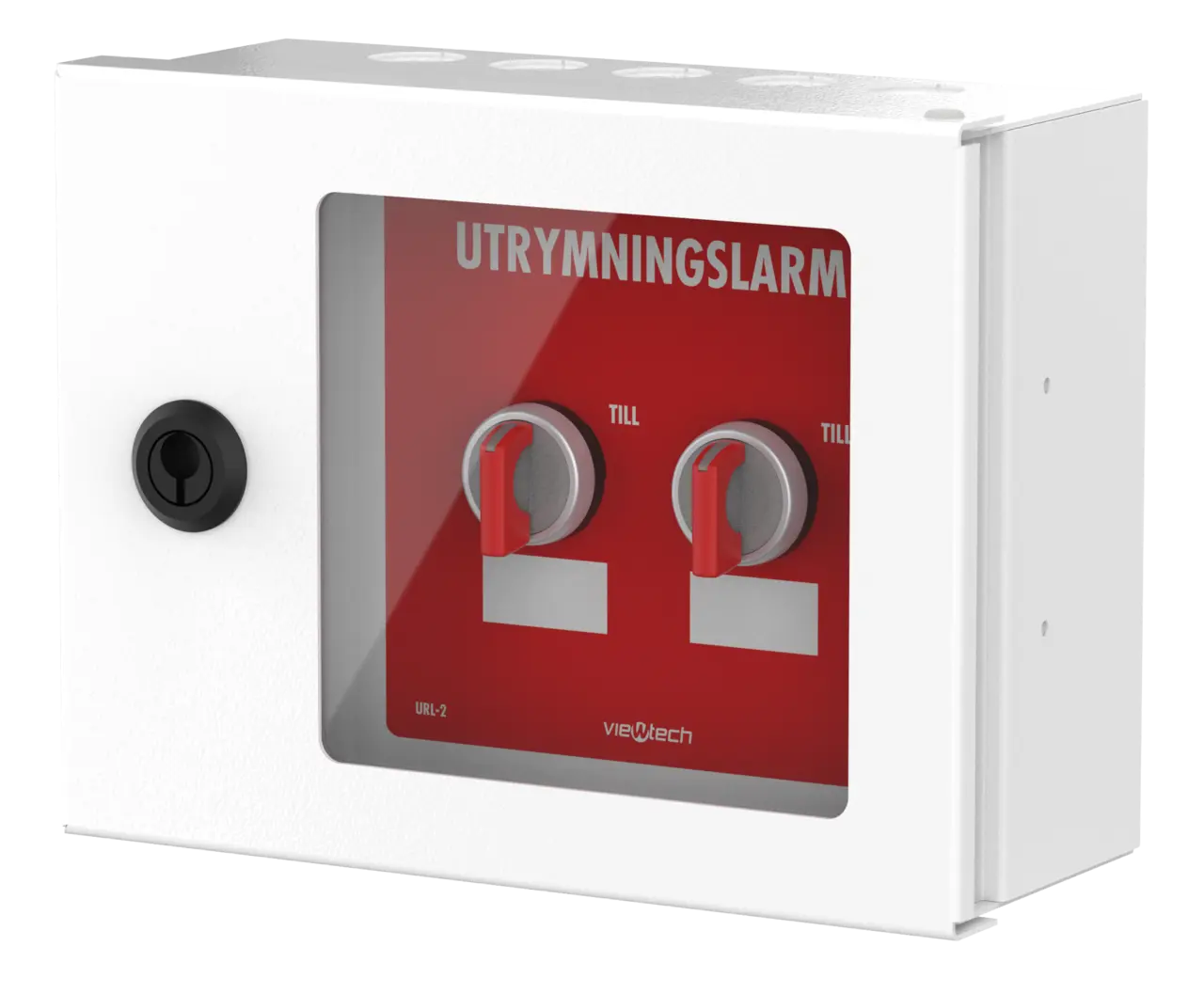 Manöverskåp för utrymningslarm 2 sektioner