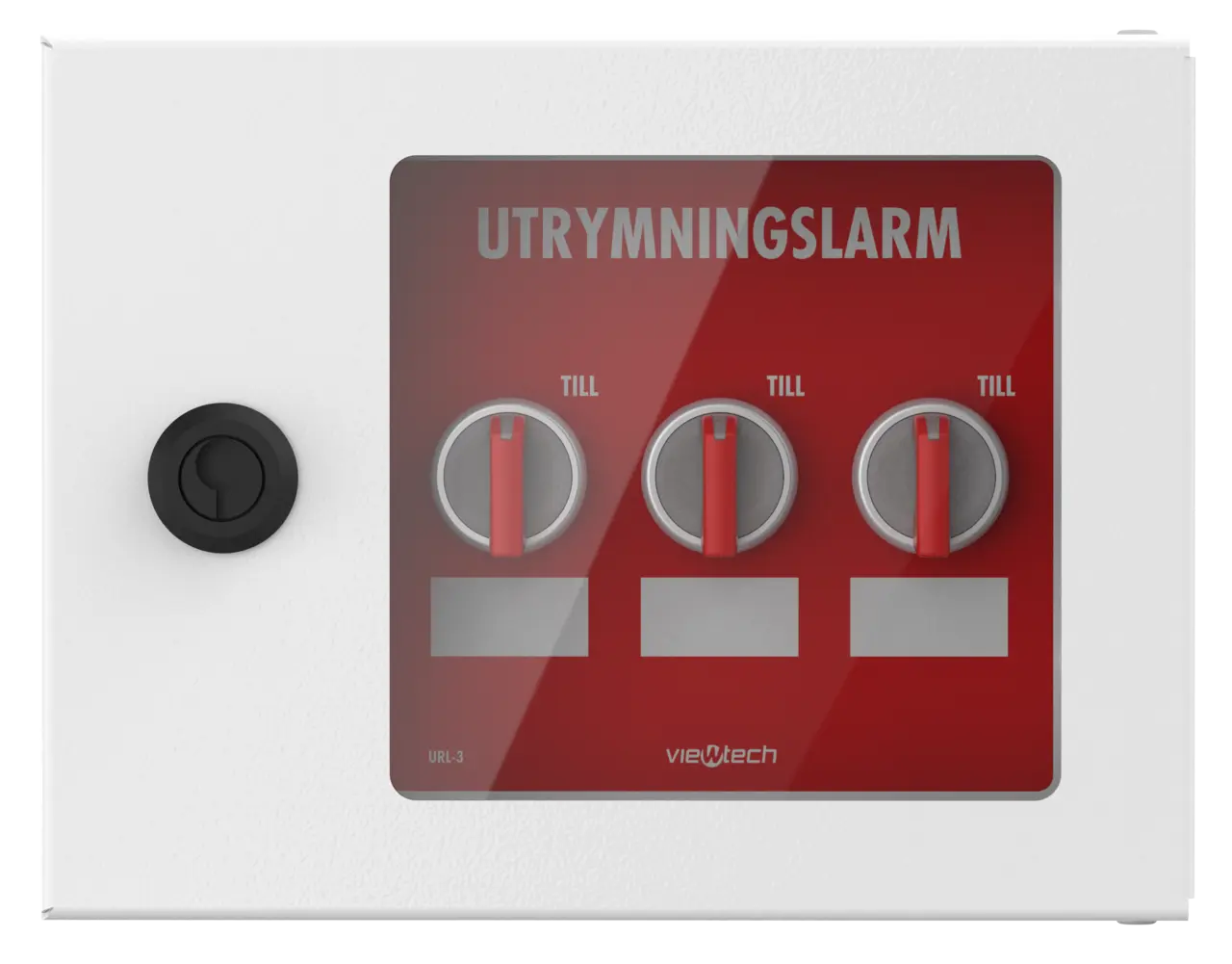 Manöverskåp för utrymningslarm 3 sektioner