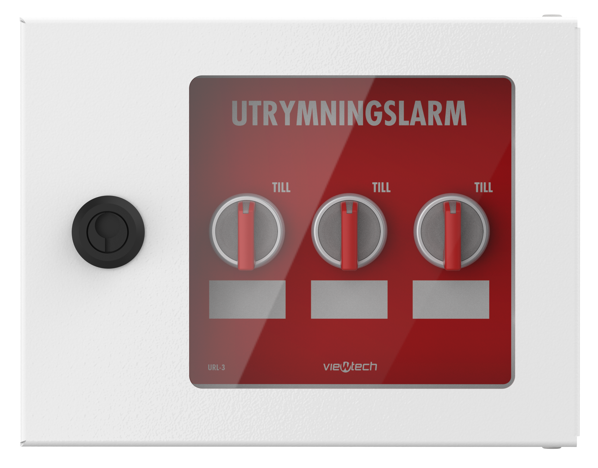 Manöverskåp för utrymningslarm 3 sektioner