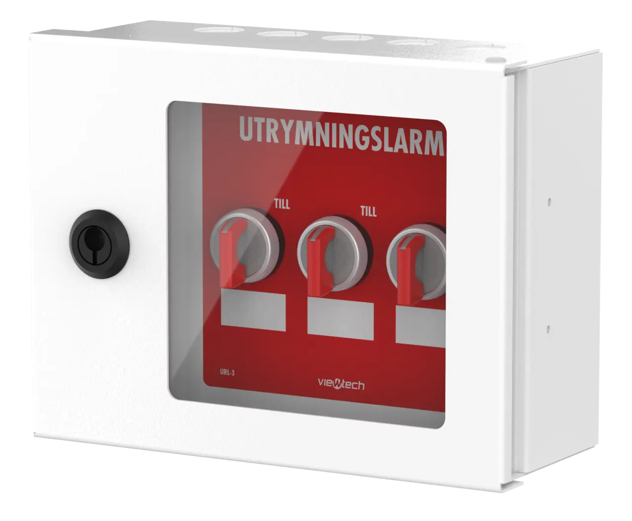 Manöverskåp för utrymningslarm 3 sektioner