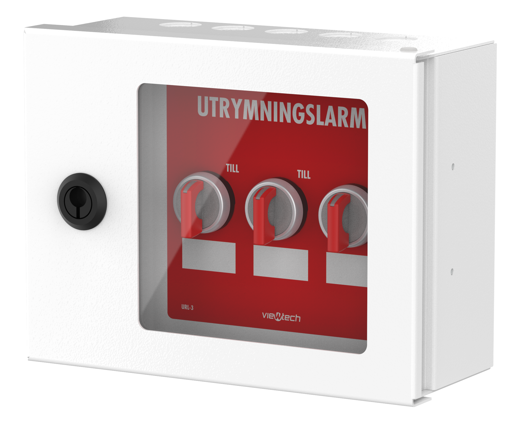 Manöverskåp för utrymningslarm 3 sektioner