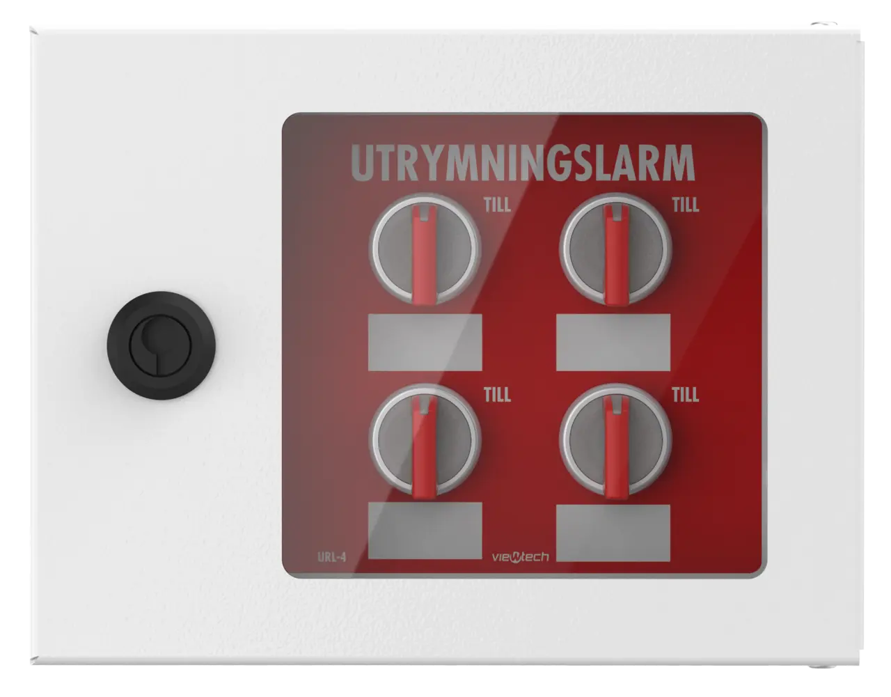 Manöverskåp för utrymningslarm 4 sektioner