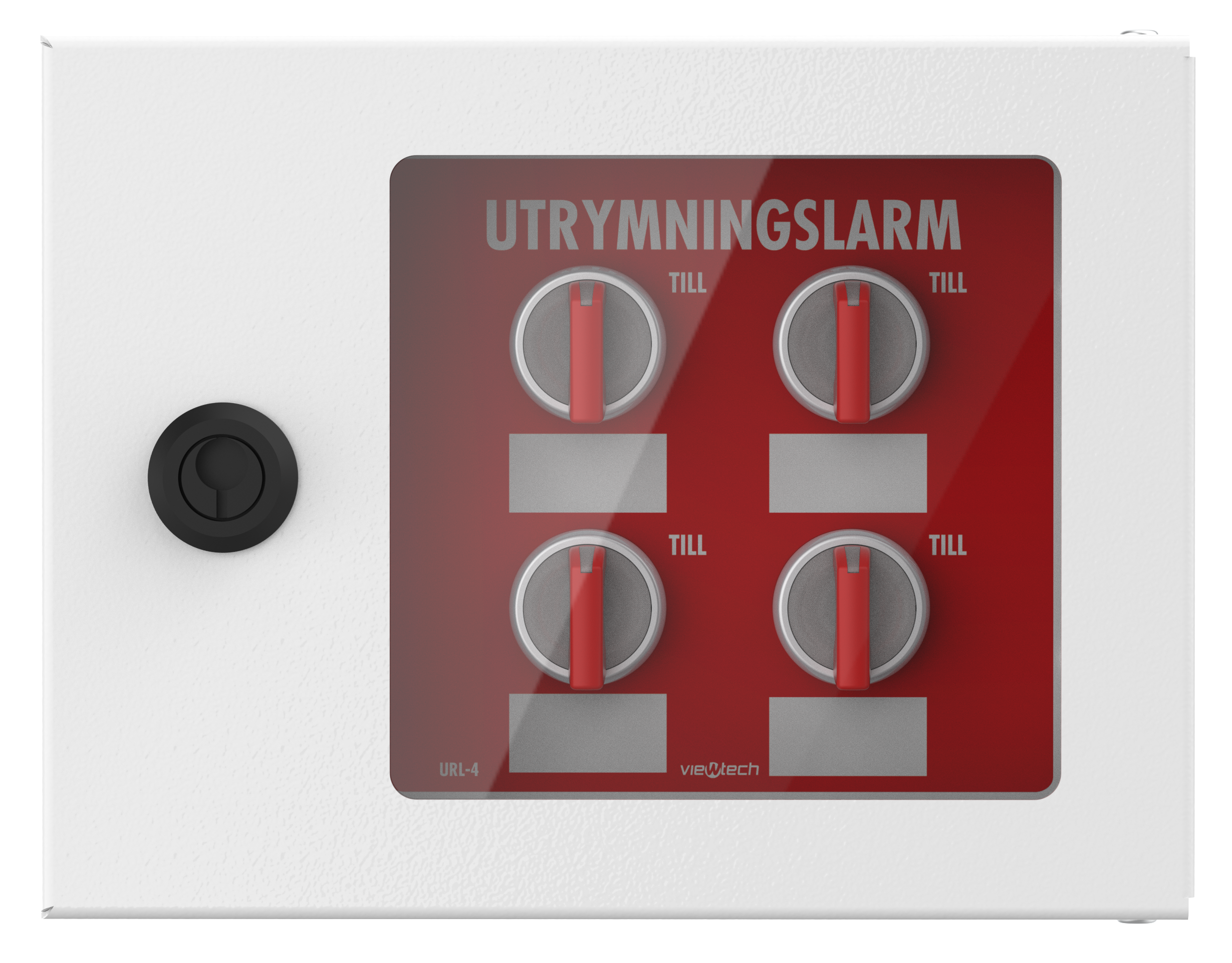 Manöverskåp för utrymningslarm 4 sektioner