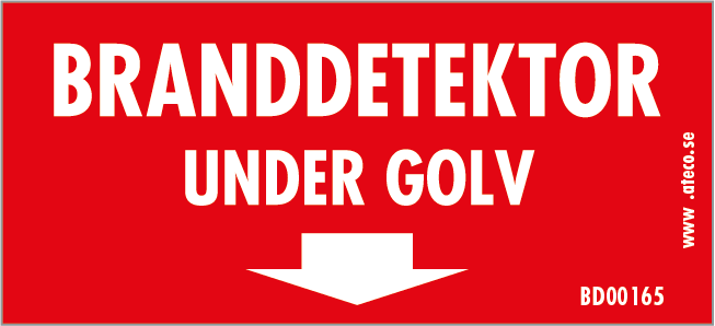 Dekal Branddetektor under golv 55x25 - 35/ark