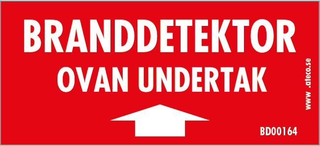 Dekal Branddetektor ovan undertak 55x25 - 35/ark