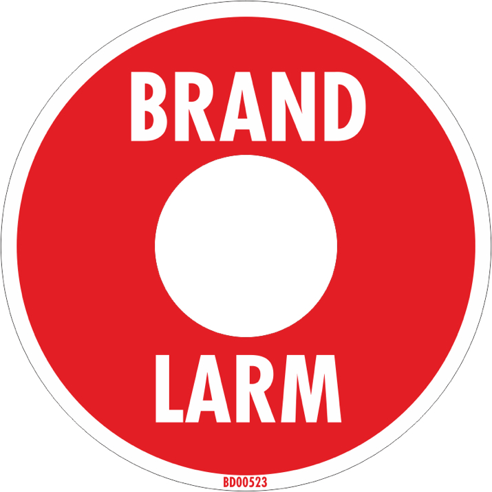 Dekal Brandlarmsklocka 67/25 mm