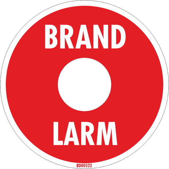 Dekal Brandlarmsklocka Brandlarm 55/17,5 mm