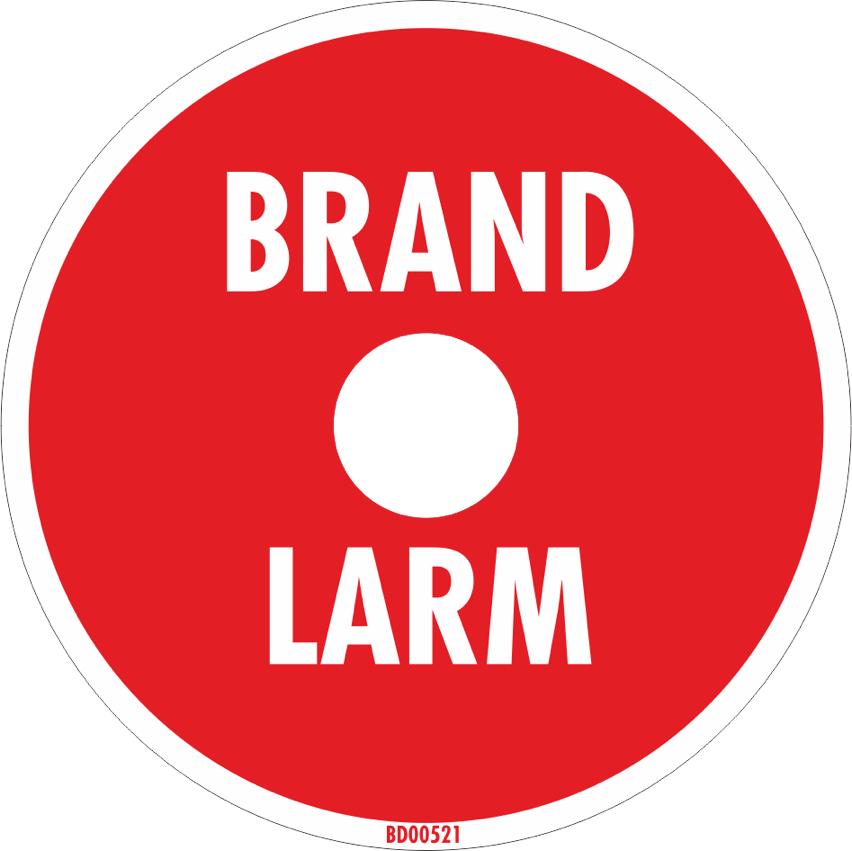 Dekal Brandlarmsklocka 80/17,5 mm