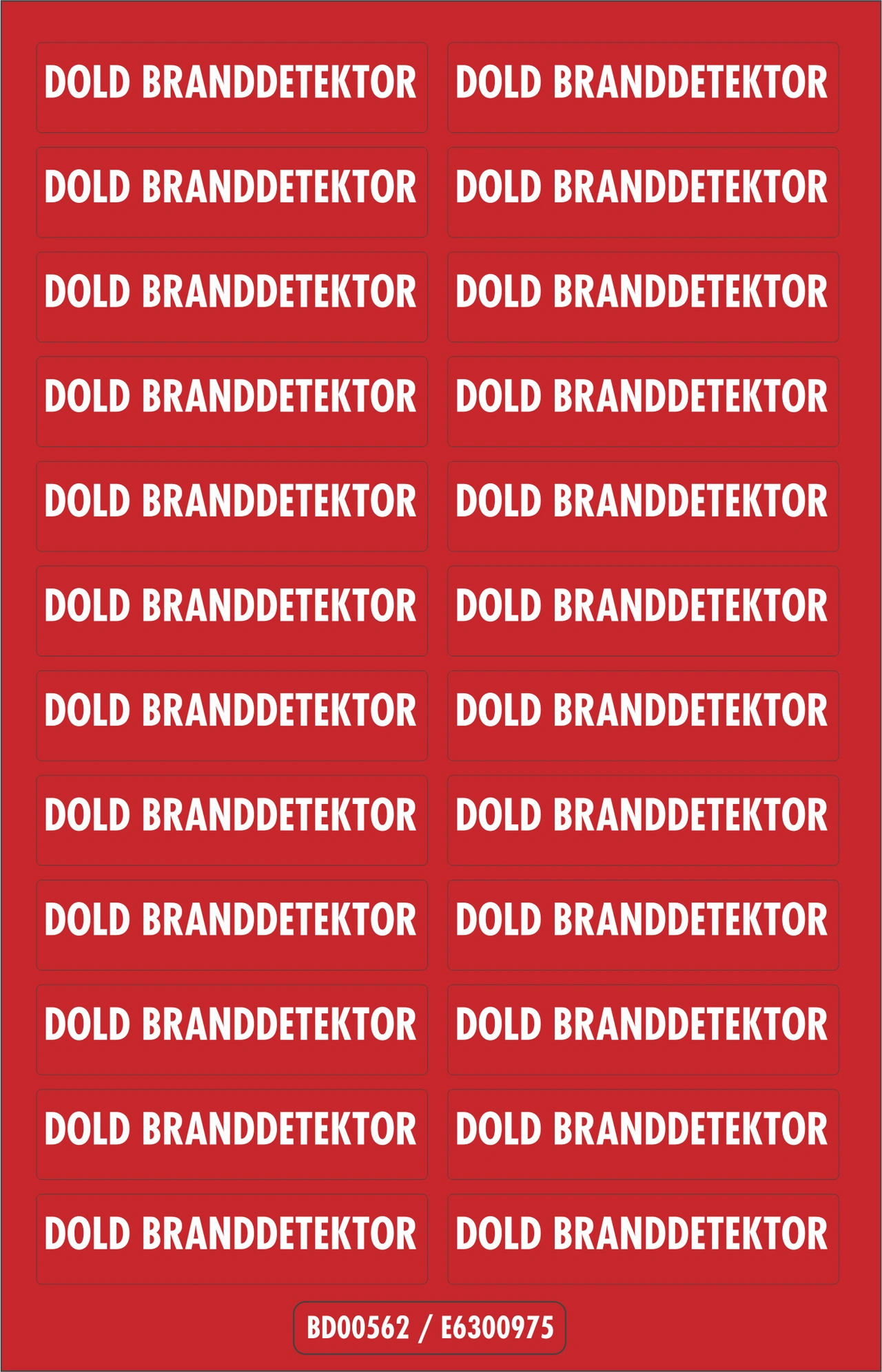 Dekal Dold branddetektor 52x12 - 24/ark