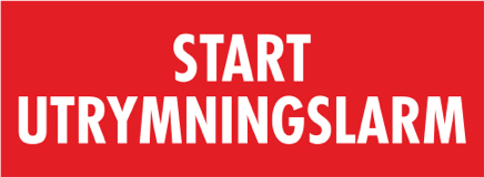 Dekal Start Utrymningslarm 41x15 - 10/ark