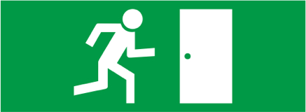 Dekal Utrymningsväg 41x15 - 10/ark