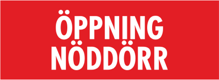 Dekal Öppning Nöddörr 41x15 - 10/ark