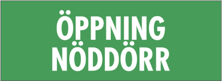 Dekal Öppning nöddörr