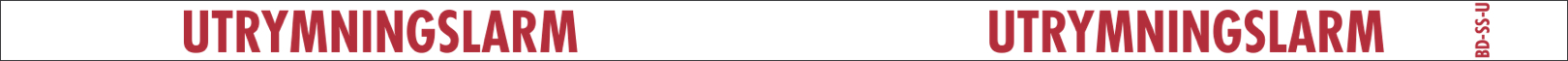 Sockeldekal Utrymningslarm 325x12 - 10/ark