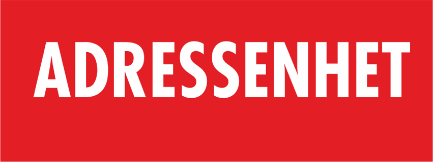 Skylt - Adressenhet 80x30