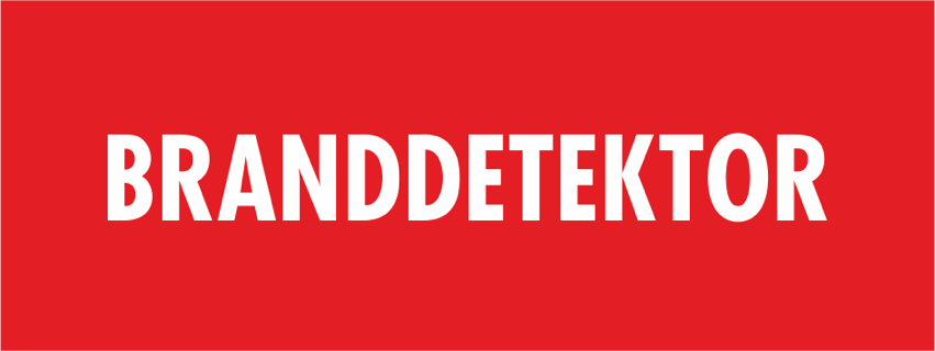 Skylt - Branddetektor 80x30