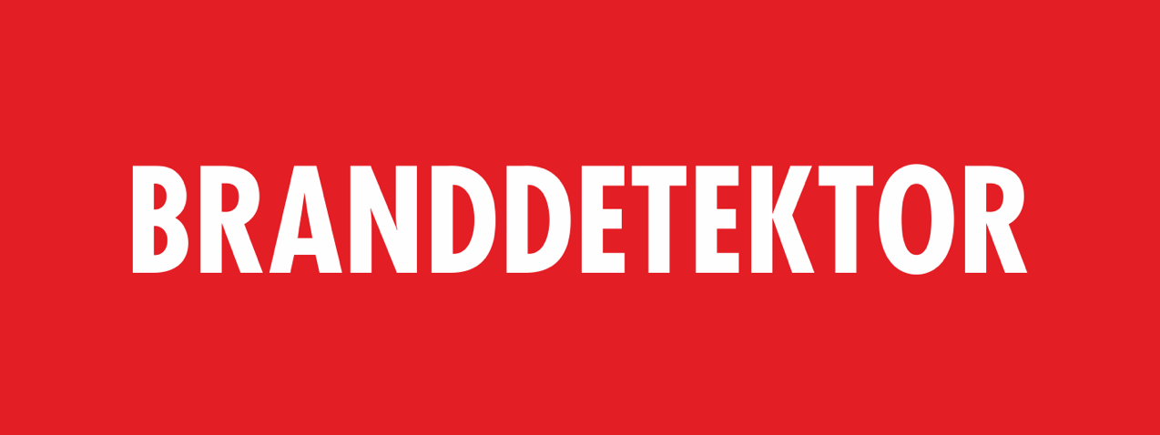 Skylt - Branddetektor 120x45