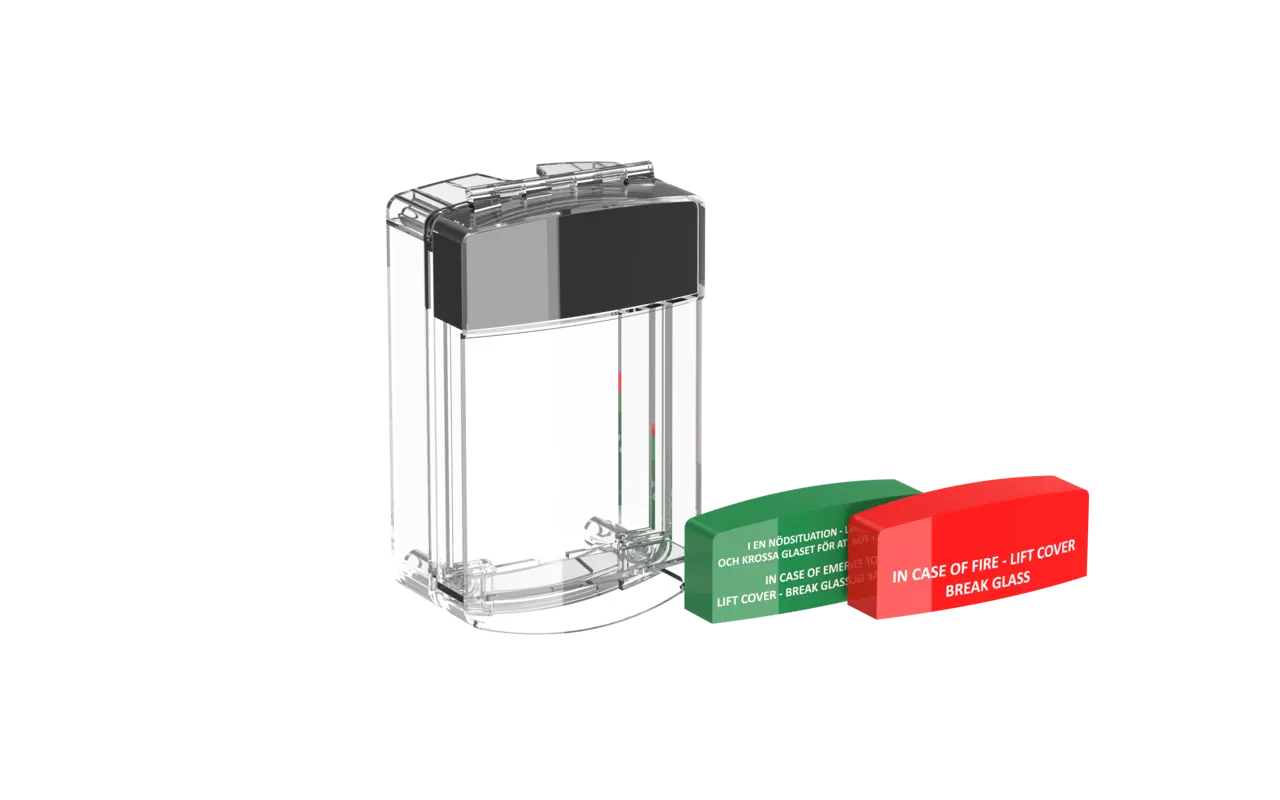 Skyddshuv för Larmknapp Svart