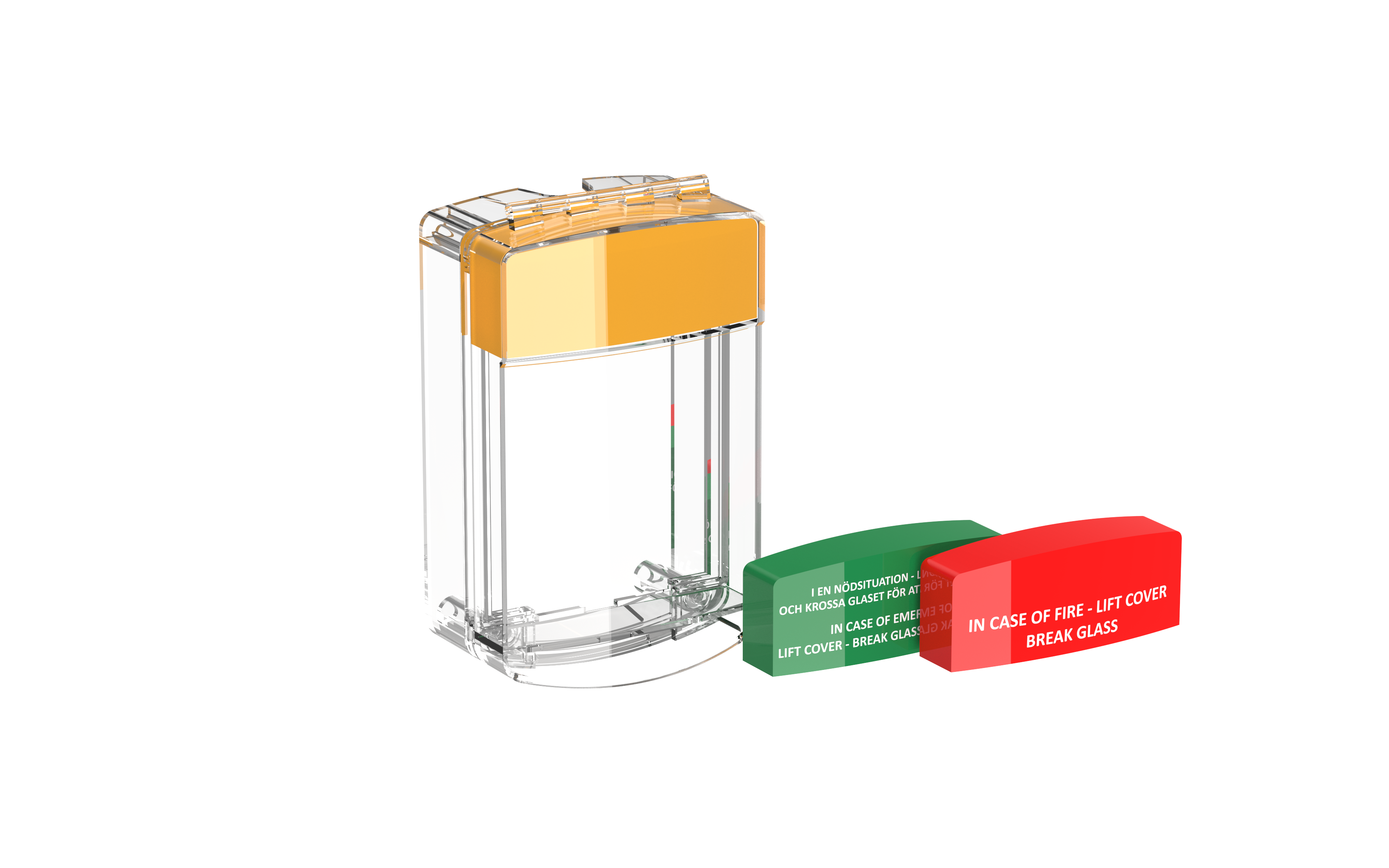 Skyddshuv för Larmknapp Orange