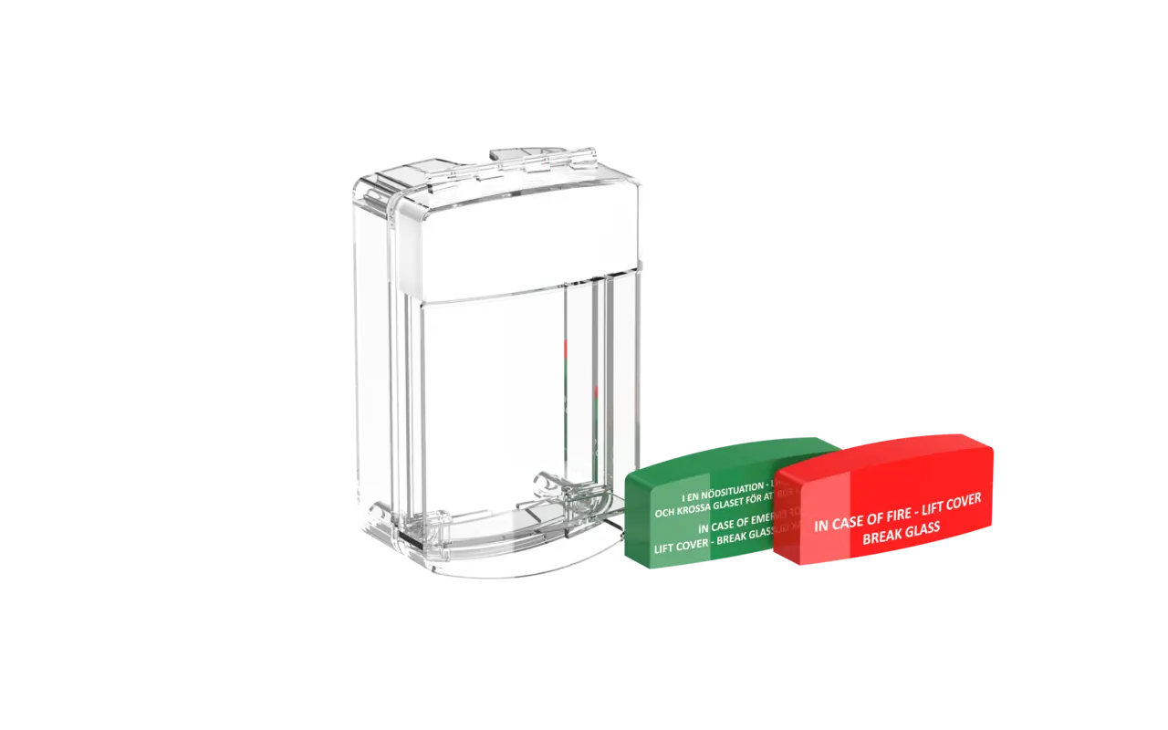 Skyddshuv med Siren för Larmknapp Vit