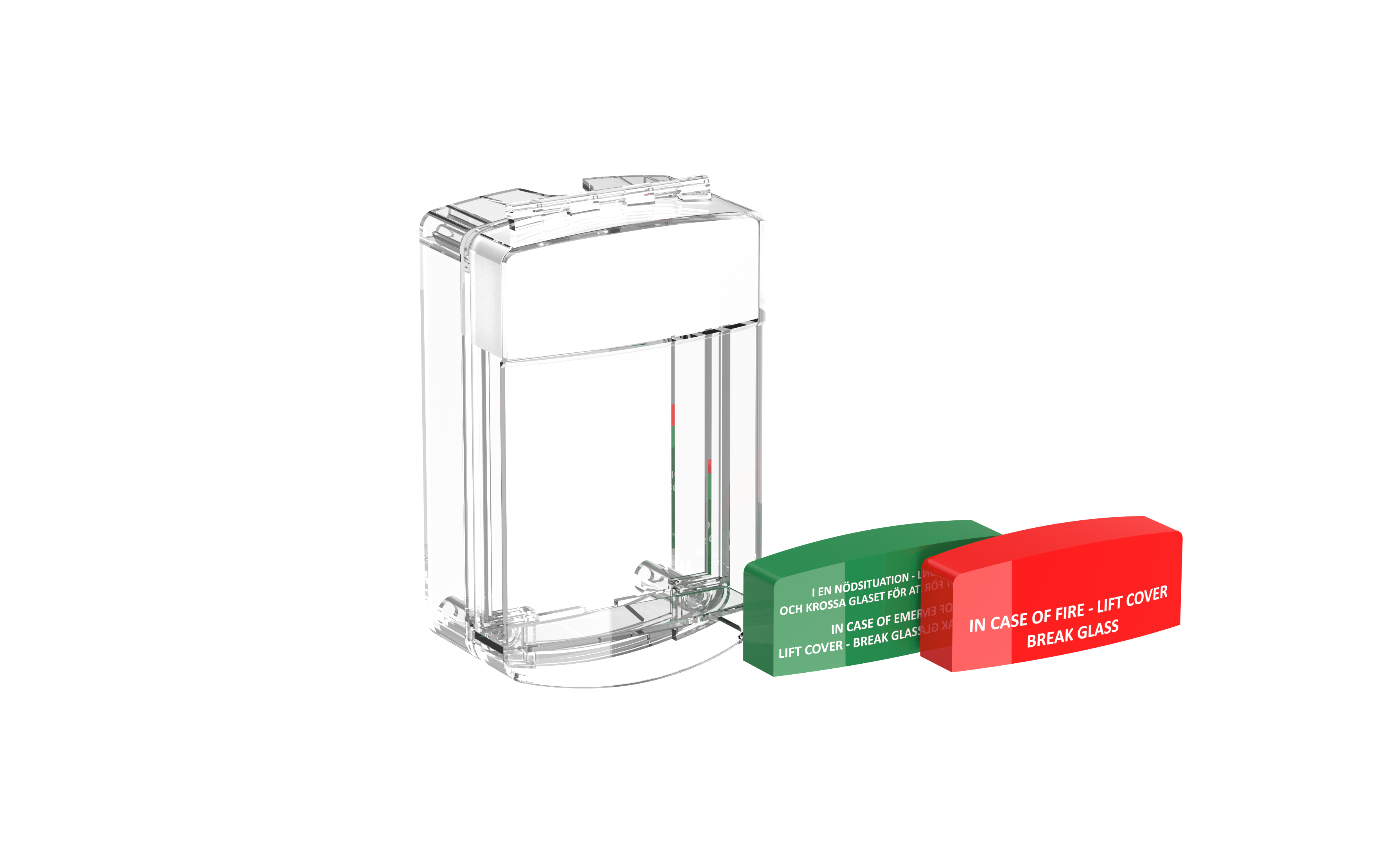 Skyddshuv för Larmknapp Vit