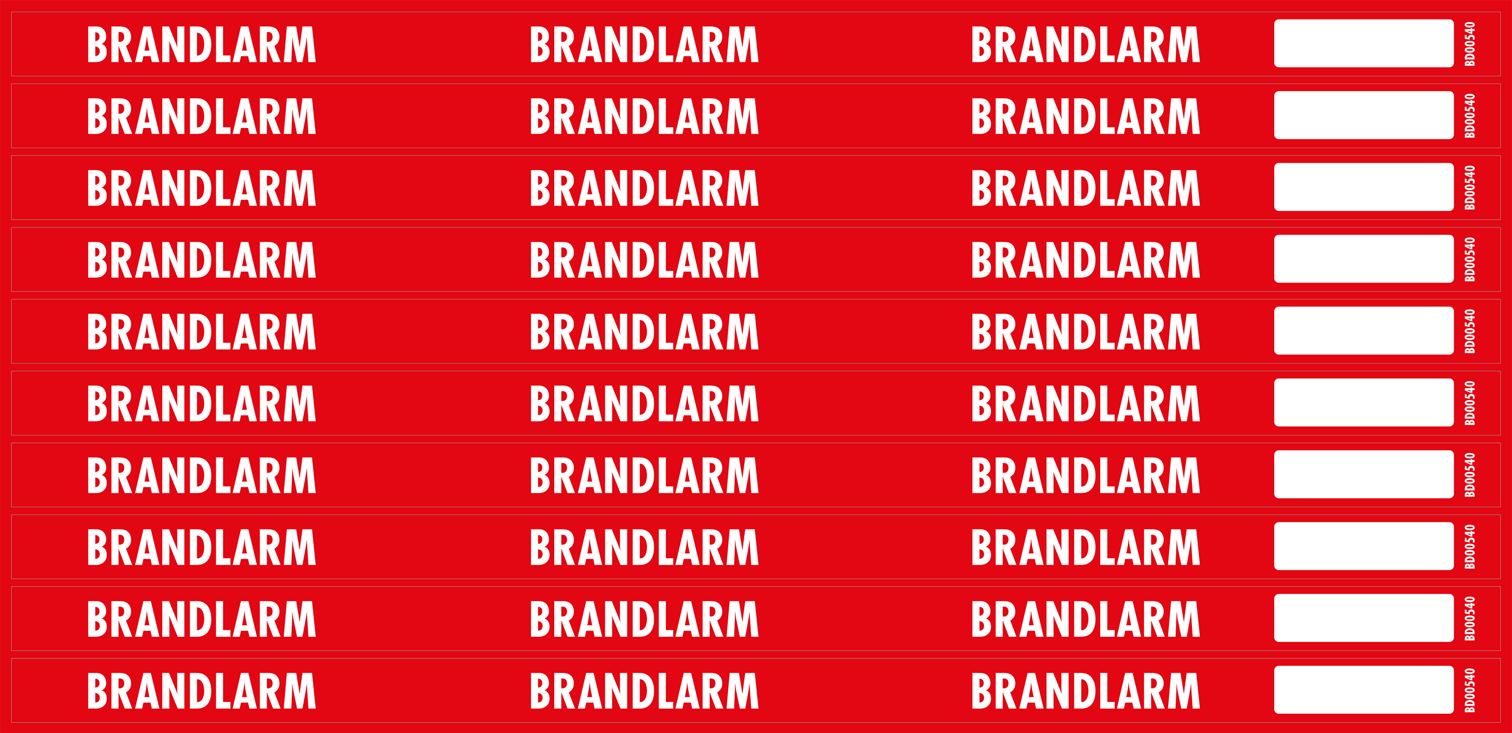Sockeldekal Brandlarm 325x14 - 10/ark