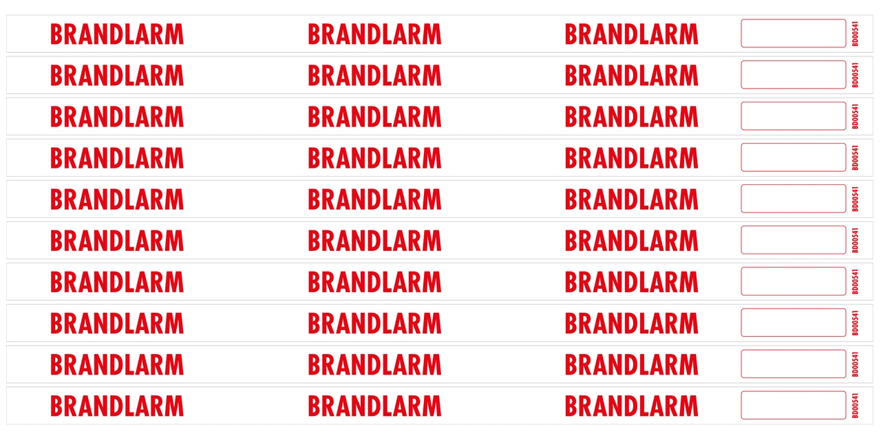 Sockeldekal Brandlarm 325x12 - 10/ark